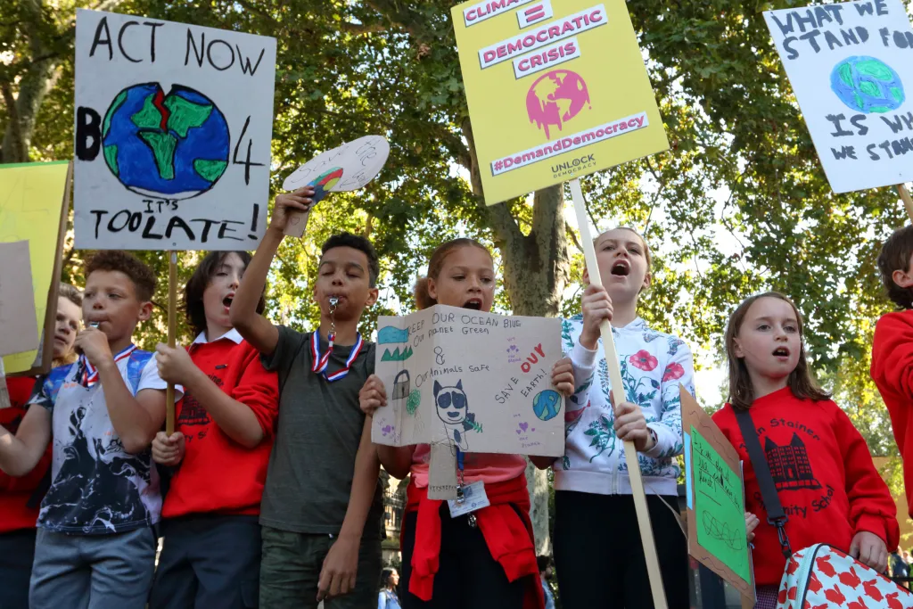 Children sharing their voice to help restore nature.